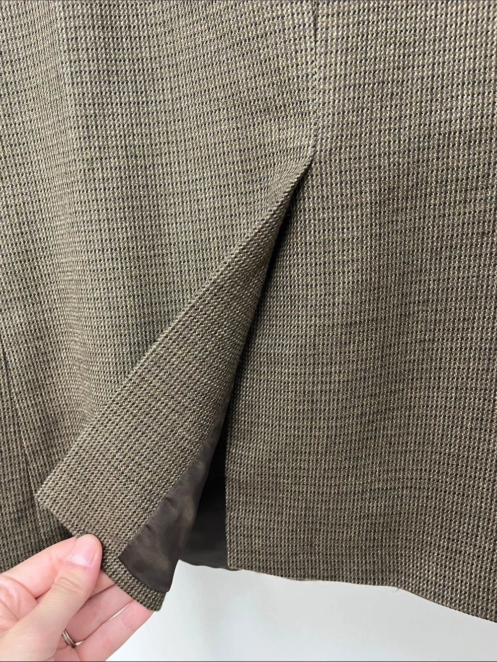 Vintage Chaps Brown Textured Tweed Wool Two-Button Sport Coat - Size 44R